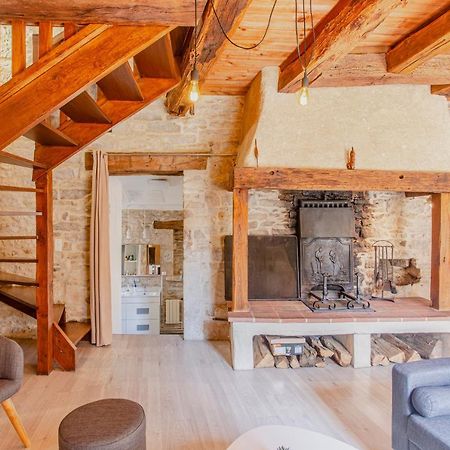 Maison En Pierres Au Coeur Du Village Medieval De Villeneuve Buitenkant foto