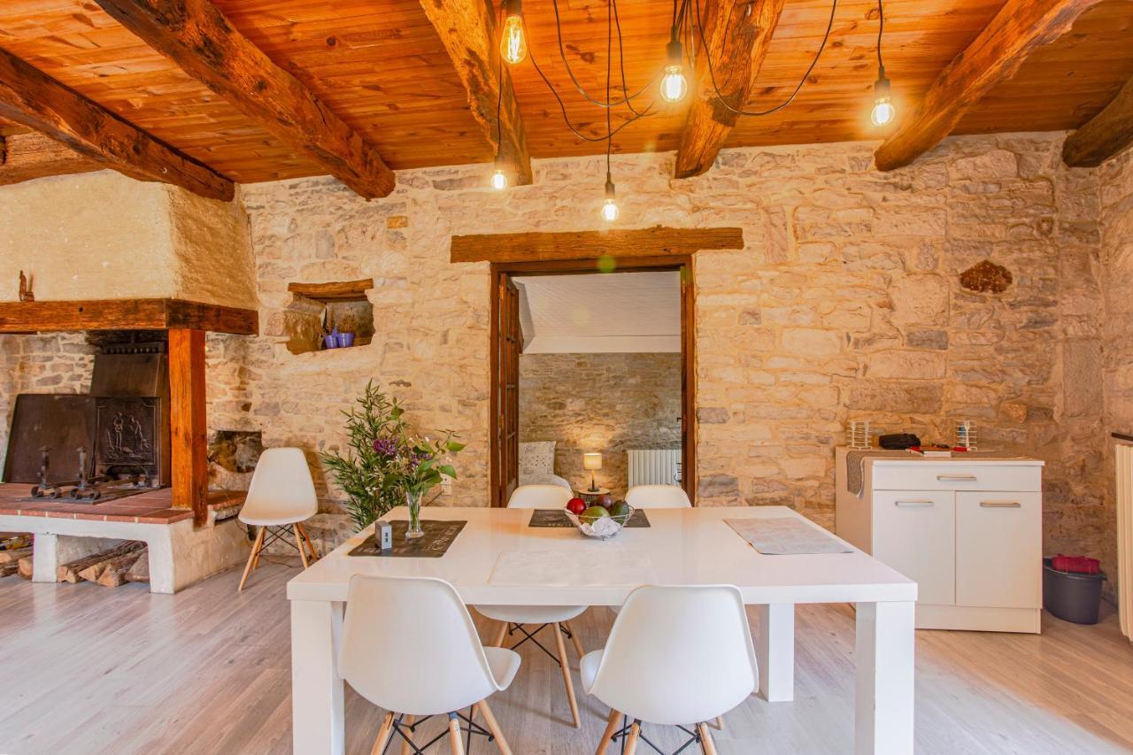 Maison En Pierres Au Coeur Du Village Medieval De Villeneuve Buitenkant foto